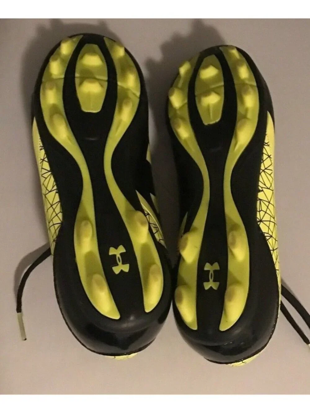 Boy's Under Armour SF Flash HG Jr Soccer Cleat Black & Neon Green Size 5.5Y